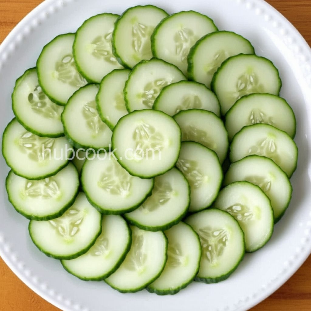 Cold Cucumber Salad with Feta and Bell Pepper