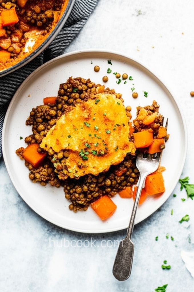 Dutch Oven Plant-Based Cottage Pie with Sweet Potatoes