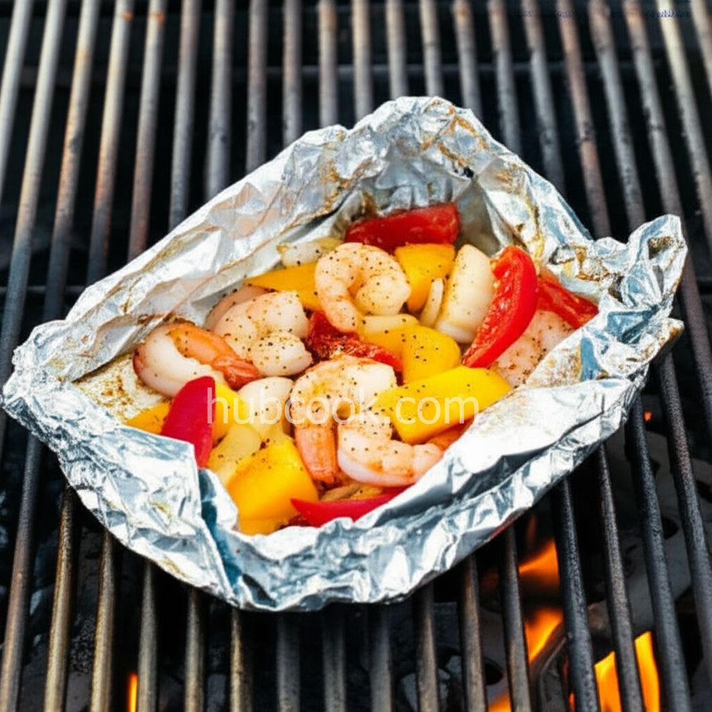 Grilled Shrimp with Pineapple and Mango