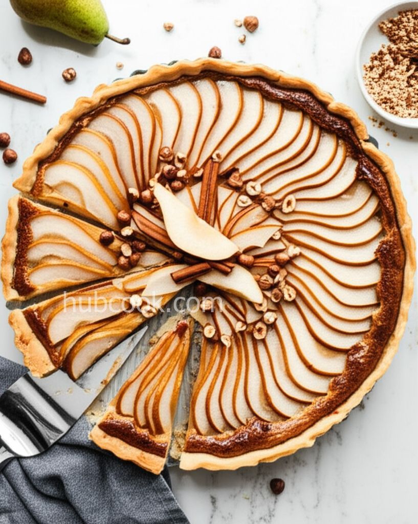 Pear and Hazelnut Frangipane Tart