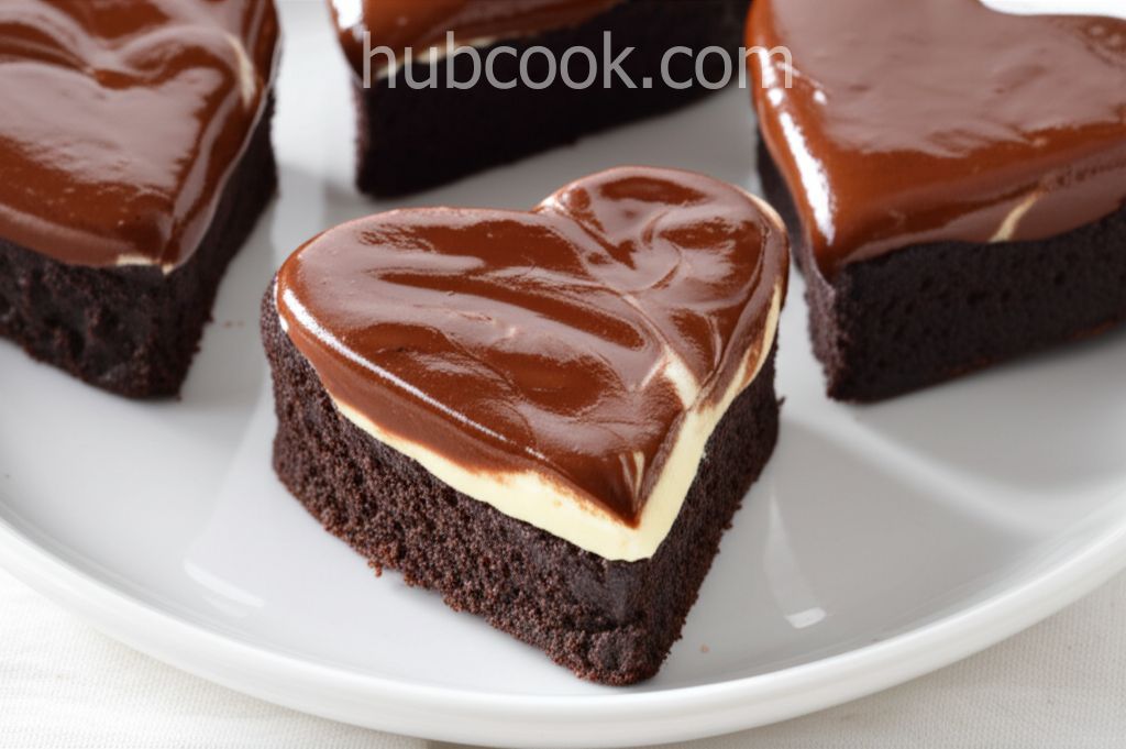 Brownie Cheesecake Hearts