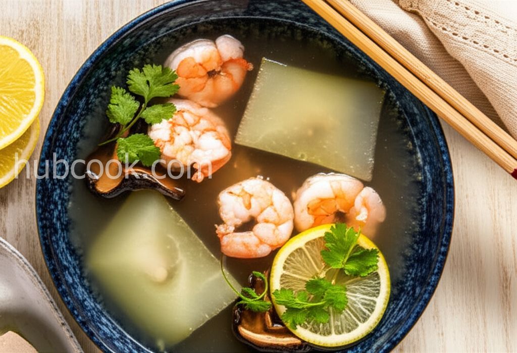 Mushroom, Shrimp, and Winter Melon Soup