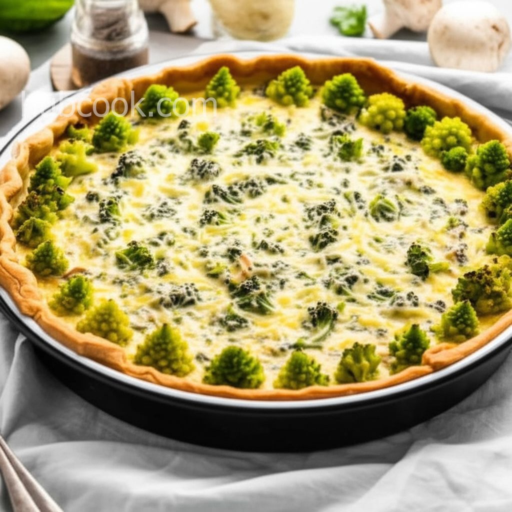 Quiche au Chou Romanesco (Romanesco and Mushroom Quiche)