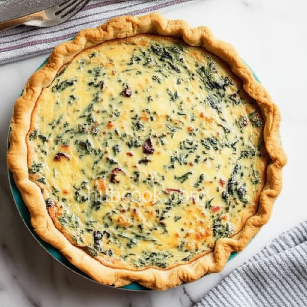 Spinach and Courgette Quiche