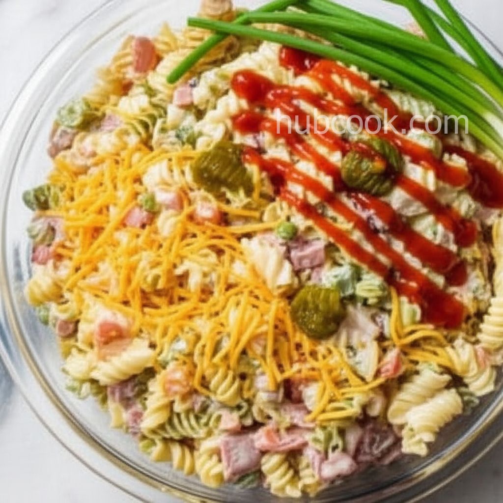 Fiesta Pasta Salad with Dill Pickles