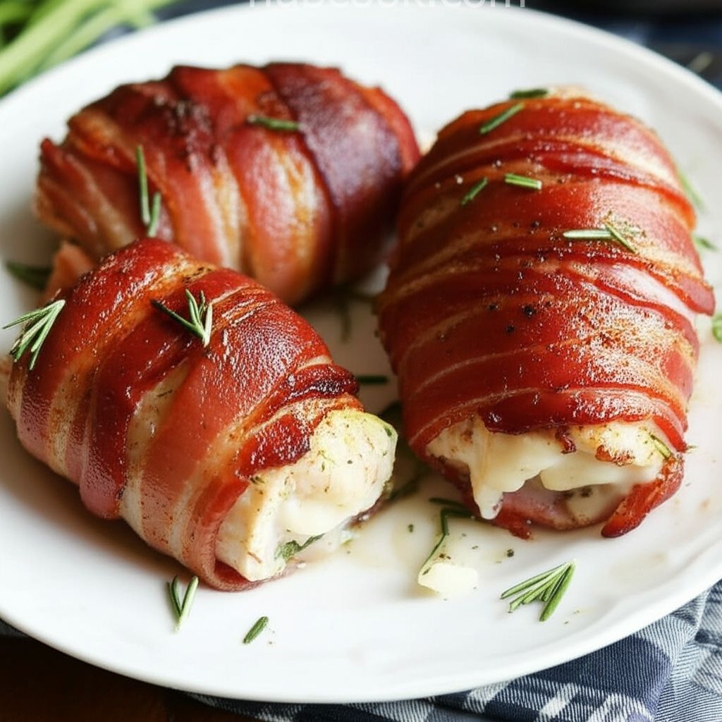 Stuffed Chicken Breast Wrapped in Bacon